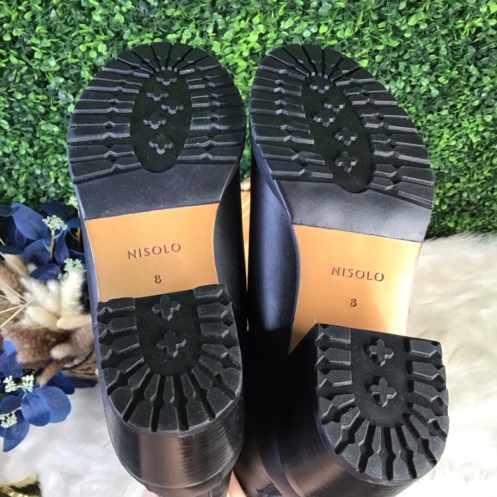 New in box Nisolo x Anthropologie Black Chelsea Leather Ankle Booties - Picture 10 of 13